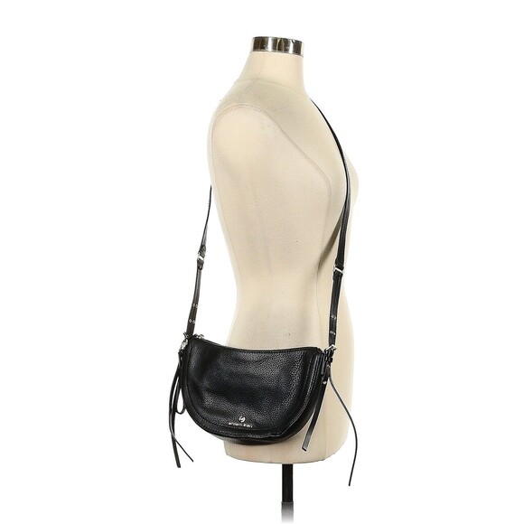 MICHAEL KORS Camden Solid Black Leather Small Messenger Crossbody Bag - Picture 2 of 9